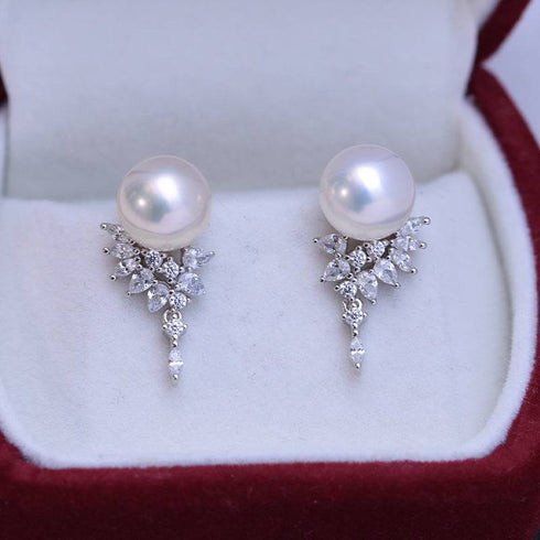9-10mm Freshwater Pearl & Sasha Drop Earrings - House Of Pearls